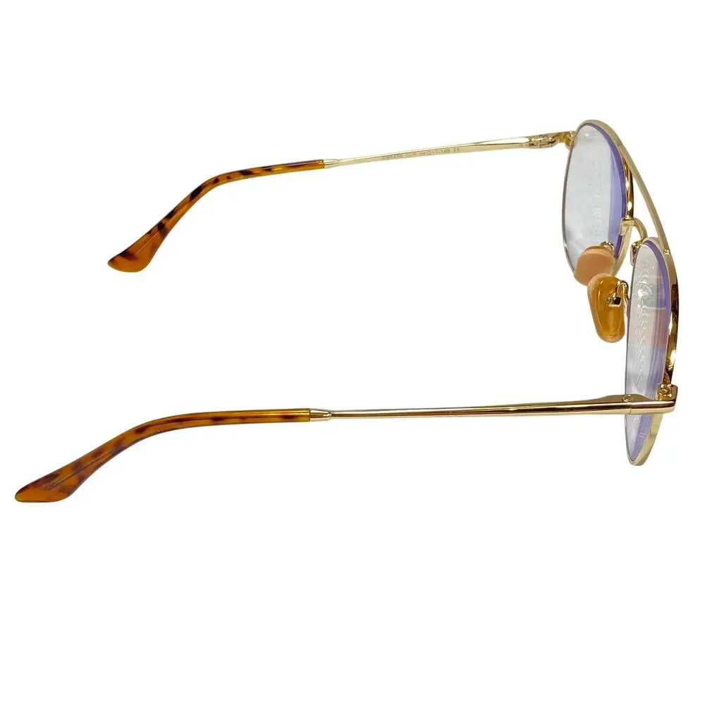 Ray-Ban RBPILOT RB6456 Gold Aviator Eyeglasses Frames Only 54-17-140 Italy